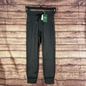 Halara Womens High Waisted Everyday Stripe Jogger Leggings Grey Black Size M NWT